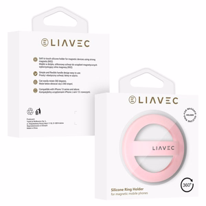 Liavec Ring Magsafe vaalea vaaleanpunainen