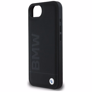 BMW Leather Hot Stamp iPhone 16e Suojakuori - Musta