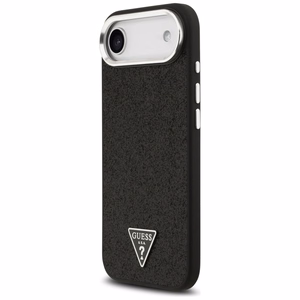 Guess Glitter Triangle Logo MagSafe -suojakuori iPhone 17 Air - musta