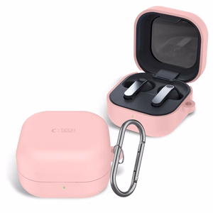 Tech-Protect Silicone Hook -suojakuori Samsung Galaxy Buds 4 / 4 Pro:lle vaaleanpunainen
