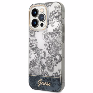 Guess GUHCP14XHGPLHG iPhone 14 Pro Max 6.7 "harmaa / harmaa kovakotelo Porcelain kokoelma