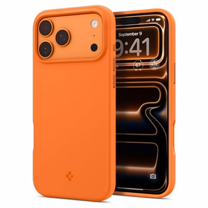 Spigen Silicone Fit Mag MagSafe Suojakuori iPhone 17 Pro Max oranssi
