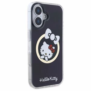 Hello Kitty IML Fun Bow Magsafe iPhone 16:lle Suojakuori - Musta
