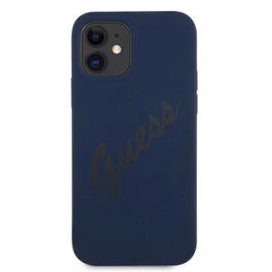 Guess GUHCP12SLSVSBL iPhone 12 mini 5.4" sininen/sininen kovakotelo Script Vintage