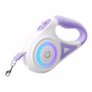 Rojeco automaattinen koiran talutushihna LED 5 m (violetti)