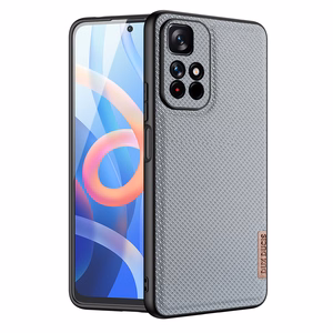 Dux Ducis Fino kotelo kansi päällystetty nylon materiaalia Poco M4 Pro 5G sininen