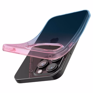 Spigen Liquid Crystal iPhone 15 Pro Suojakuori - Vaaleanpunainen/Sininen