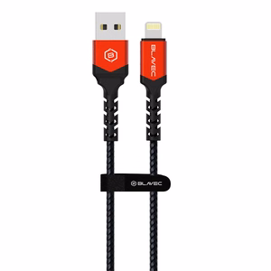 Blavec Raptor punottu Kaapeli - USB - Lightning - 1,5A 2 metriä Apple CarPlay (CRA-UL15BR20) musta-punainen