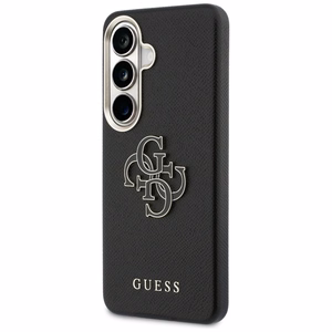 Guess suojakuori Grained Big 4G Metal Logo Samsung Galaxy S26:lle musta