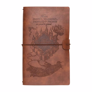 Harry Potter nahkainen matkapäiväkirja, 12 × 19,6 cm, ruskea