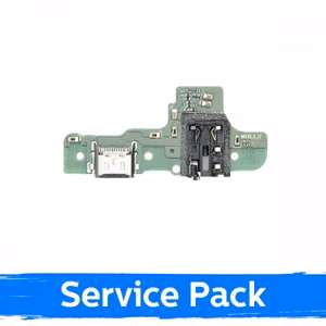 Charging Port Compatible with Samsung A205 A20s with Flex silver (Service Pack)