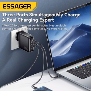 Charger Essager "Gan Journey" Black 140W (2xPD / QC3.0)