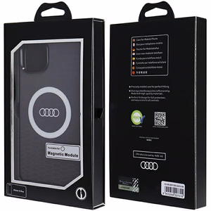 Audi IML Big Logo MagSafe Suojakuori iPhone 15 Plus 6,7:lle - musta