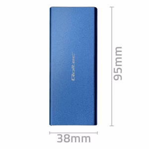 Qoltec 51832 M.2 SSD Kotelo SATA NGFF USB 3.0 5Gb/s 2TB Sininen