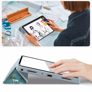 TechProtect SmartCase for Samsung Galaxy Tab A9+ / A11+ Plus 11.0 X210 / X215 / X216 / X230 / X235 / X236 - Blue and White