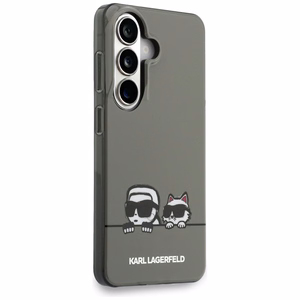 Karl Lagerfeld suojakuori IML Peekaboo Karl ja Choupette MagSafe Samsung Galaxy S26:lle musta