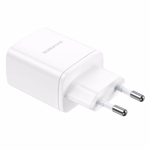 Borofone Wall charger BN9 Reacher - 2xType C - QC 3.0 PD 35W white