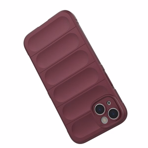 Magic Shield Case tapauksessa iPhone 14 Plus elastinen panssaroitu kotelo viininpunainen