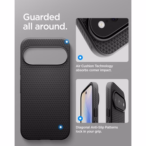 Spigen Liquid Air Mag MagSafe -suojakuori Google Pixel 11 Pro -mallille, mattamusta