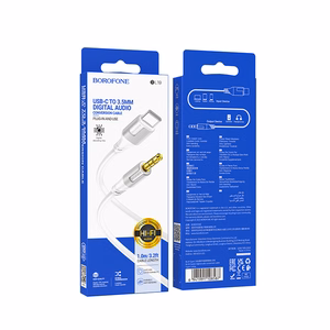 Borofone Cable AUX BL19 Creator - jack 3,5mm to Type C - 1 metre white