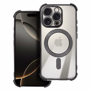 Suojakuori iPhone 17 AIR:lle Antishock Electro MagSafe-yhteensopiva musta