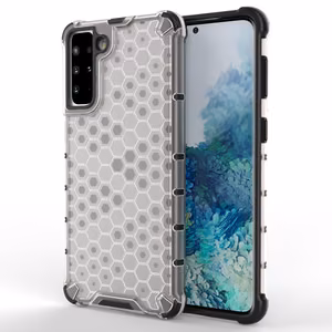 Honeycomb tapauksessa panssaroitu kansi geelirunko Samsung Galaxy S22 + (S22 Plus) läpinäkyvästä