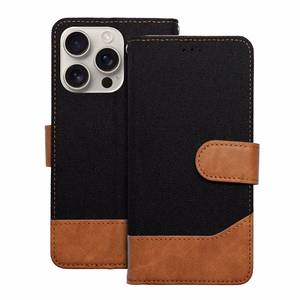 Läppäsuojakuori iPhone 16 PLUS -lle Jeans Book musta
