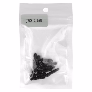 Silikoni pölytulppa Jack 3,5mm musta - 10 kpl