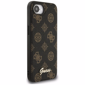 GUESS Peony Script Logo MagSafe Alkuperäinen Suojakuori iPhone 17e/16e:lle - Musta