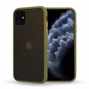 Vennus Color Button Bumper Samsung Galaxy A20S:lle oliivi