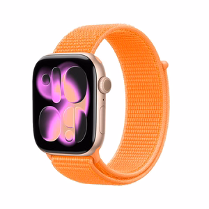 Crong Nylon Apple Watch -urheiluranneke, 38/40/41/42 mm, Tropical Orange