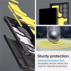 Spigen Tough Armor suojakuori Samsung Galaxy S24 Ultra:lle musta