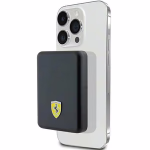 Ferrari Metal Logo MagSafe varavirtalähde 15W 5000mAh - musta