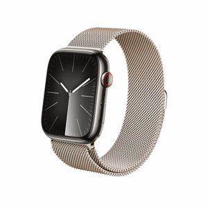 Crong Milano Steel stainless-steel strap for Apple Watch 38 / 40 / 41 mm and 42 mm (Series 10 / 11), Champagne