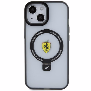 Ferrari FEHMP15SUSCAH iPhone 15 6.1 läpinäkyvä kovakuori Ring Stand 2023 Collection MagSafe
