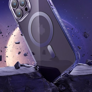 Kingxbar PQY Ice Crystal Series magneettinen kotelo iPhone 14 Plus MagSafe harmaa