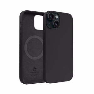Crong Color Cover Magnetic MagSafe suojakuori iPhone 15 -laitteelle, musta