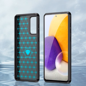 Carbon Case Joustava TPU kansi Samsung Galaxy A73 musta