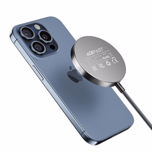 Acefast E24 Qi2 15W magneettinen induktiivinen laturi 1.2m USB-C kaapelilla - musta