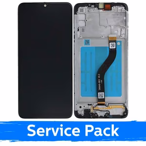 LCD Display Compatible With Samsung A207 A20s Black With Frame (Service Pack)