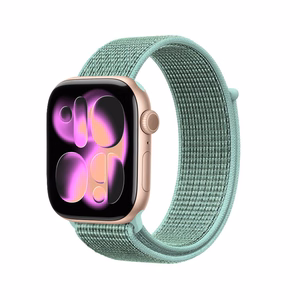 Crong Nylon Apple Watch -urheiluranneke, 38/40/41/42 mm, Atlantic Green