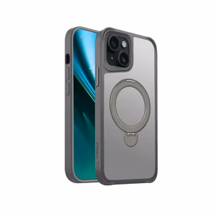 Etteri Matte Mag Ring kuori iPhone 15 6,1 harmaa
