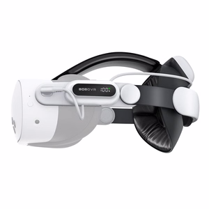 BoboVR E3 Pro päähihna akulla Meta Quest 3:lle ja 3S:lle - valkoinen ja musta