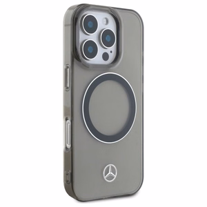 Mercedes hopeinen Ring MagSafe Suojakuori iPhone 16 Pro Max:lle - musta