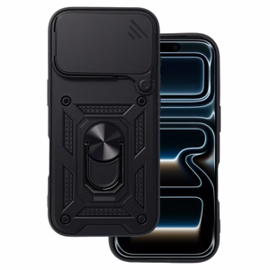 Slide Camera Armor Suojakuori iPhone 17 Pro Max:lle musta