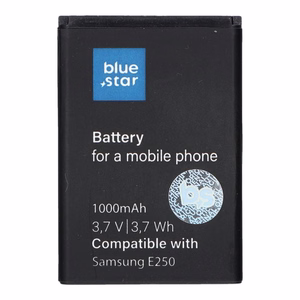 Akku Samsung E250/X200/X680/C300/E900:lle 1000 mAh Blue Star Premium