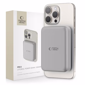 Powerbank Tech-Protect PB11 LifeMag MagSafe 10000 mAh - titaani