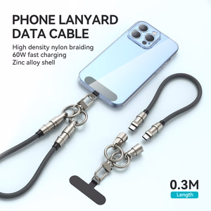 BWOO hihnakaapeli USB-C - USB-C 0.3m 60W hihnalla