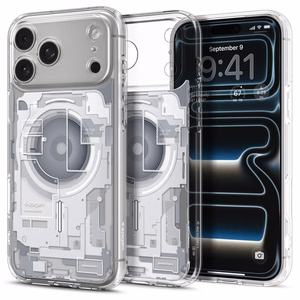 Spigen Ultra Hybrid MagSafe Zero One -suojakuori iPhone 18 Pro / 17 Pro -malleille, valkoinen