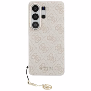 Guess 4G Classic Logo Charm MagSafe Suojakuori Samsung Galaxy S26 Ultra vaaleanpunainen